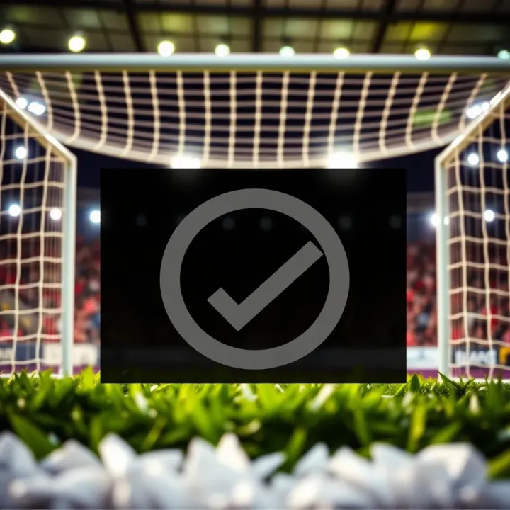 Graphic depicting a football goal with a clean sheet symbol overlay, representing a match with no goals conceded