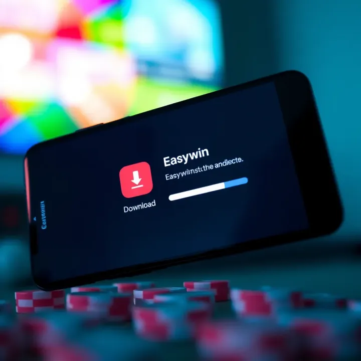 Android device screen displaying Easywin app installation interface with download progress