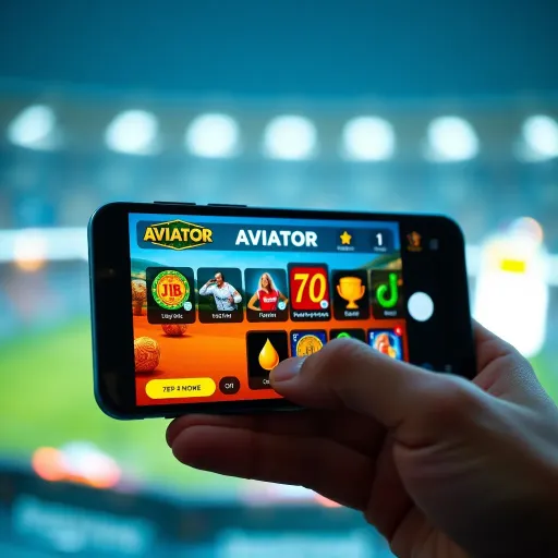 Android smartphone displaying Easywin Aviator app interface with game dashboard