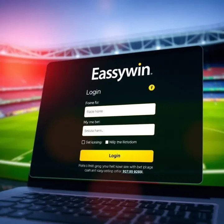 User interface showcasing Easywin Bet Nigeria login screen with secure fields