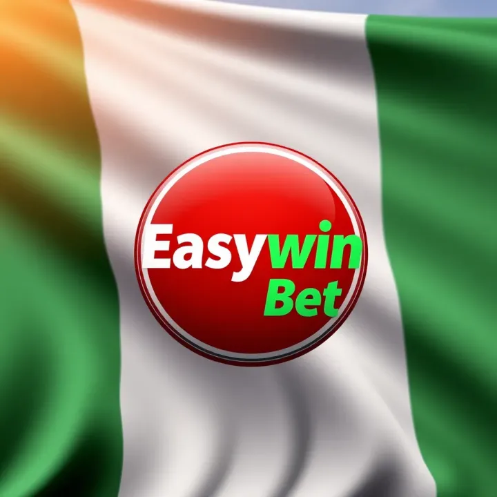 Easywin Bet logo with a backdrop of the Nigerian flag symbolizing its national presence