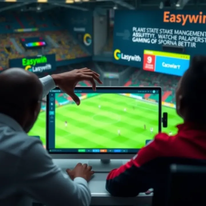 Illustration of strategic stake management and match analysis tools for Nigerian sports betting