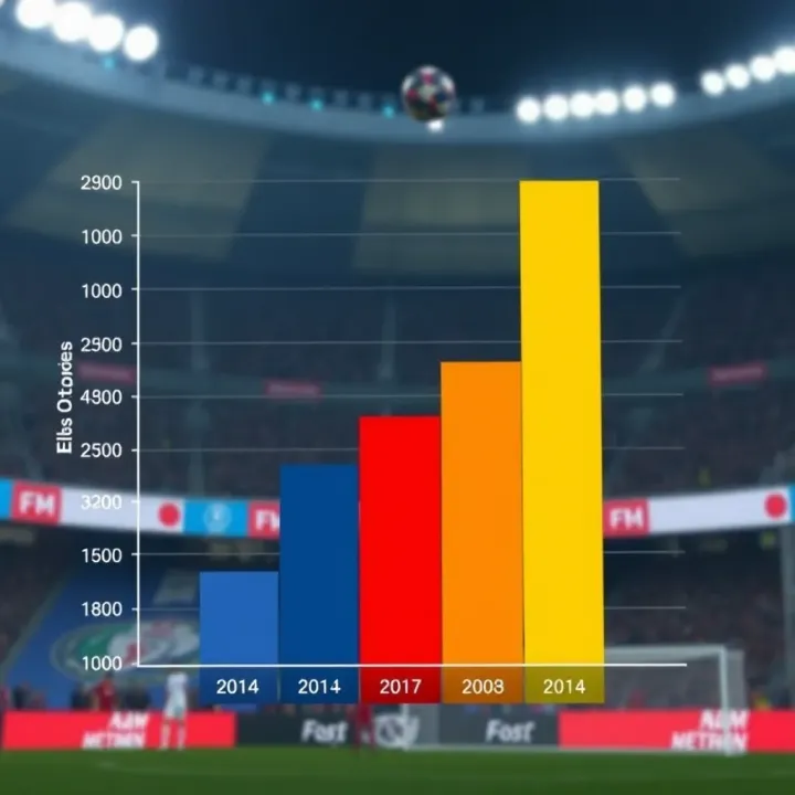 Graph showing variations in Champions League betting odds across different outcomes