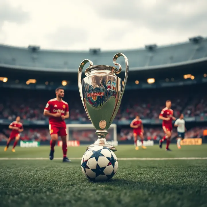 Football pitch highlighting key tactical strategies for Champions League teams