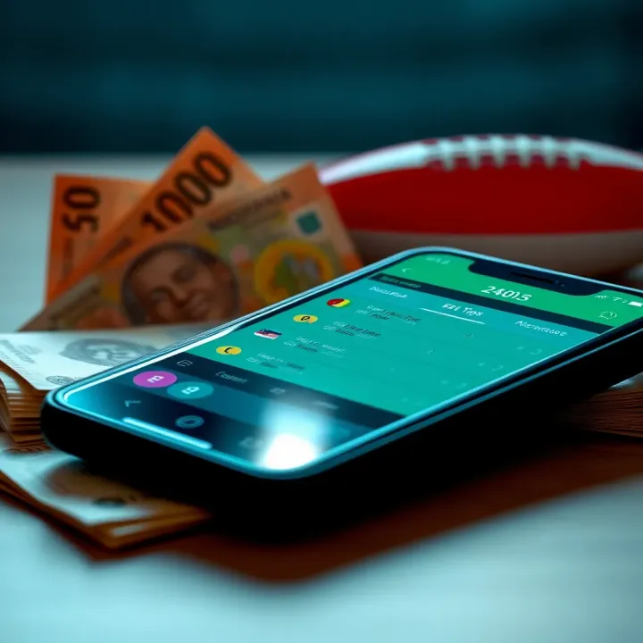 Graphic showing Nigerian currency notes alongside football betting slips and a mobile phone displaying EPL odds
