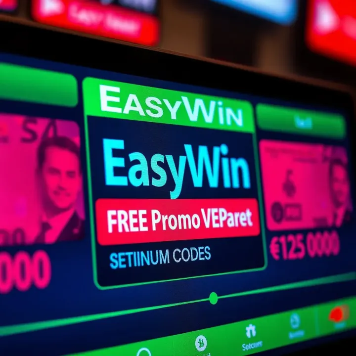 EasyWin promo codes on a digital screen with Nigerian currency symbols