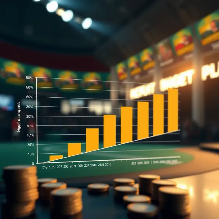 Graph showing budget management strategy for improving betting outcomes