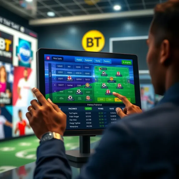 Illustration of pattern recognition on a betting interface to enhance gameplay