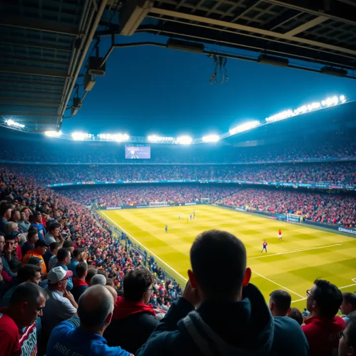 Football stadium filled with fans watching a La Liga match, highlighting the electrifying atmosphere and excitement of weekend games