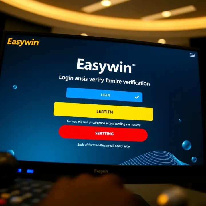 Easywin login screen with secure access features and user verification prompts