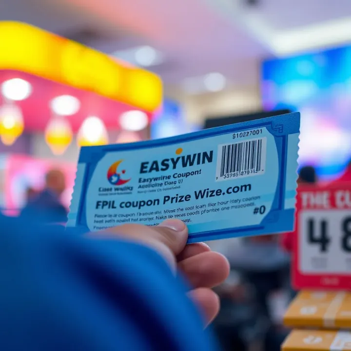 Illustration of winning Easywin lottery prize with mobile coupon redemption