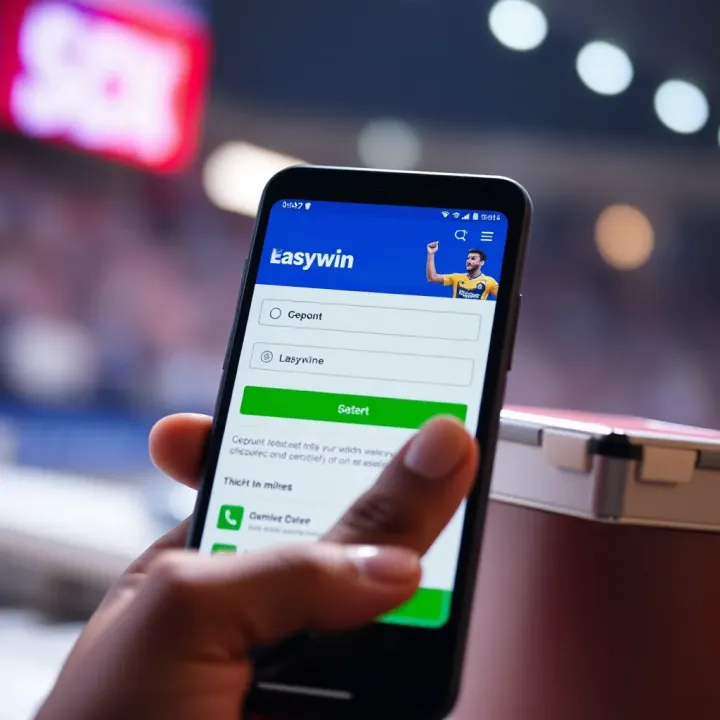 Screenshot of Easywin betting platform account creation page on mobile