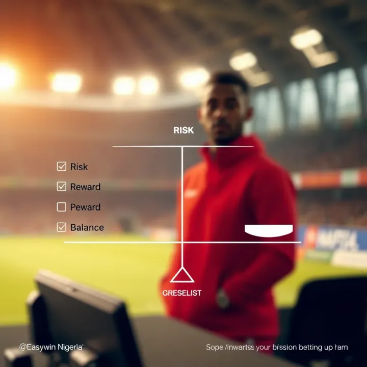 Strategic betting approaches illustrated with a checklist and risk versus reward balancing scales