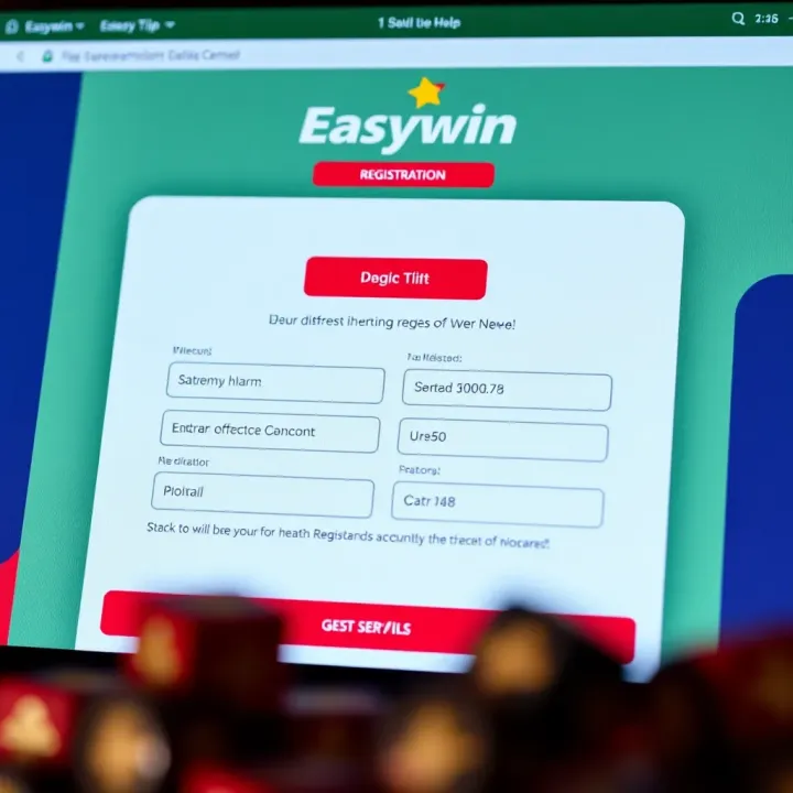 Screenshot of Easywin registration page showing form fields for user details in Nigeria