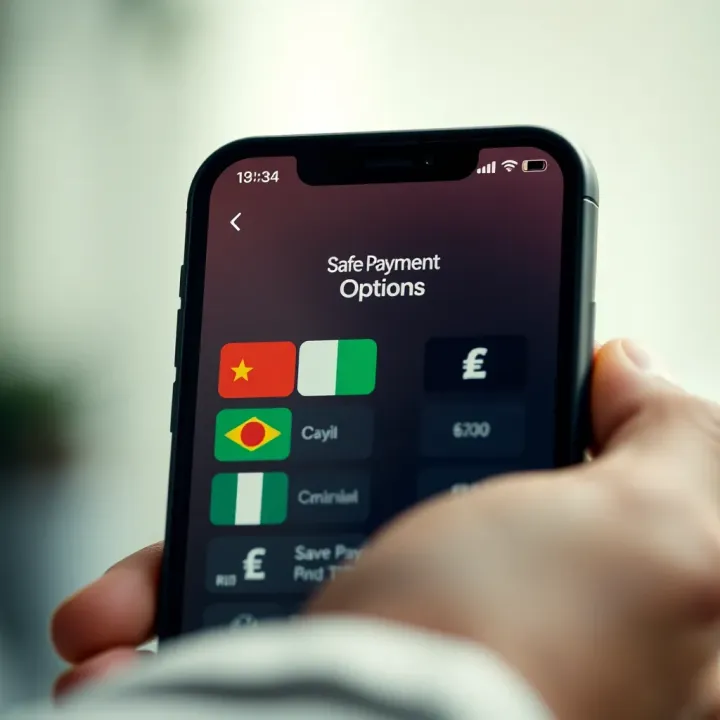 Secure payment methods displayed on mobile device with Nigerian currency symbol