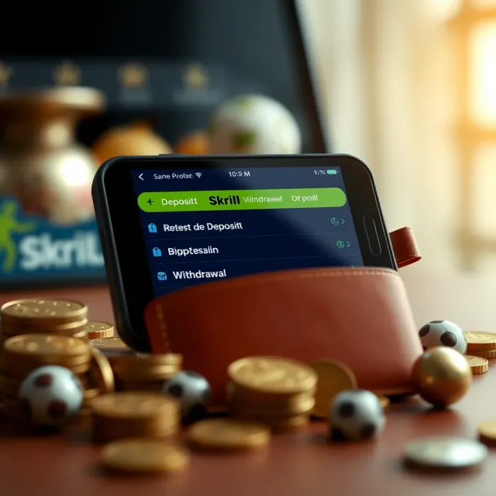 Managing Deposits and Withdrawals on Easywin Skrill Digital wallet displaying deposit and withdrawal options within Easywin Skrill account