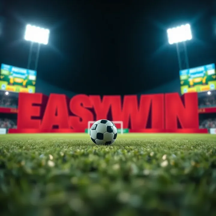 Soccer field with digital graphics highlighting betting strategies and tips for Nigerian users