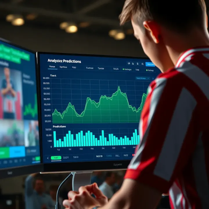 Graph showing soccer match statistics and prediction trends