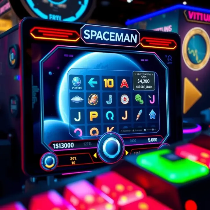 Screenshot of Easywin Spaceman game interface showing space-themed elements and gameplay controls