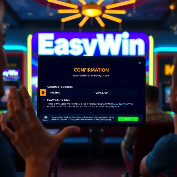 Confirmation screen displaying successful event booking details