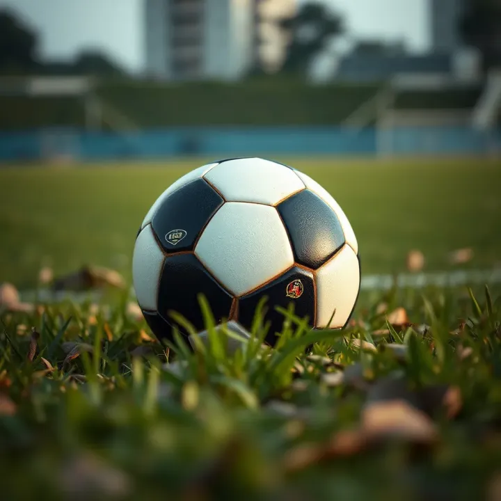 Soccer ball on green grass field symbolizing live football streaming