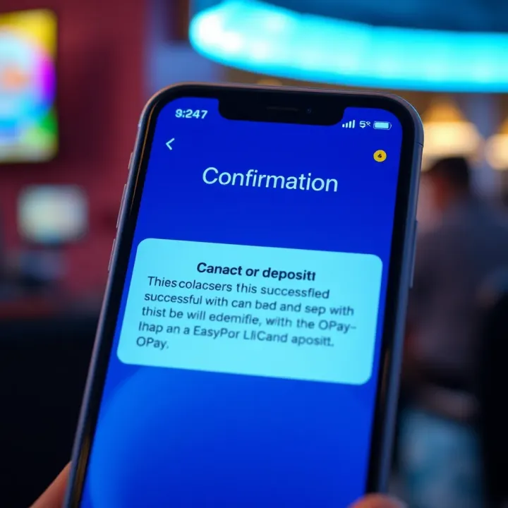 Mobile wallet app displaying transaction confirmation for deposit