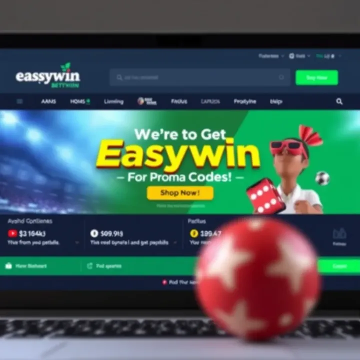 Easywin betting platform homepage showing promotional banner for Nigerian users