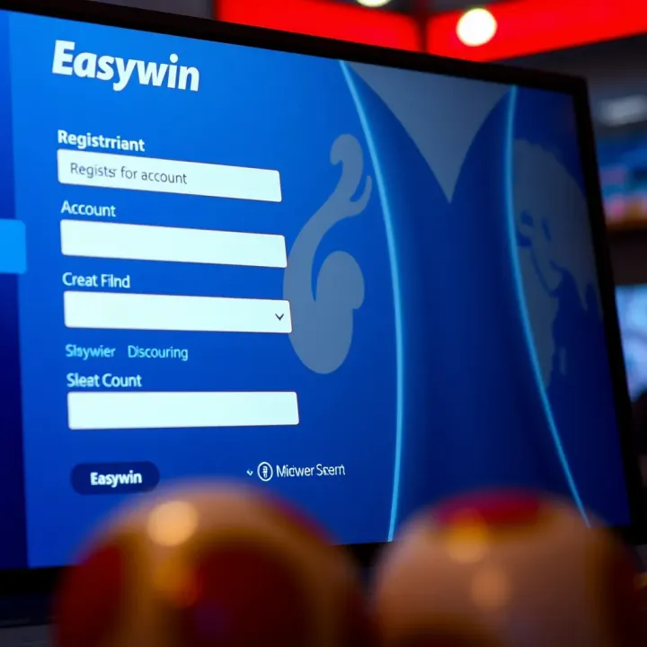 User interface of Easywin registration page showing fields for account creation