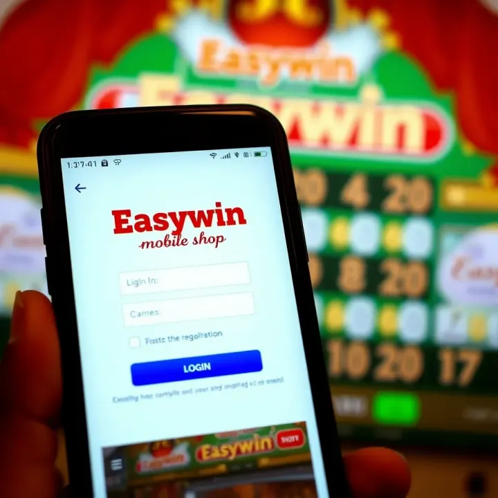 User interface of the old Easywin mobile shop login screen on a smartphone