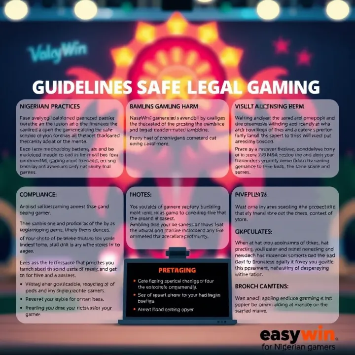 Visual representation of safe gaming practices and legal guidelines for Nigerian Valorant competitors on EasyWin