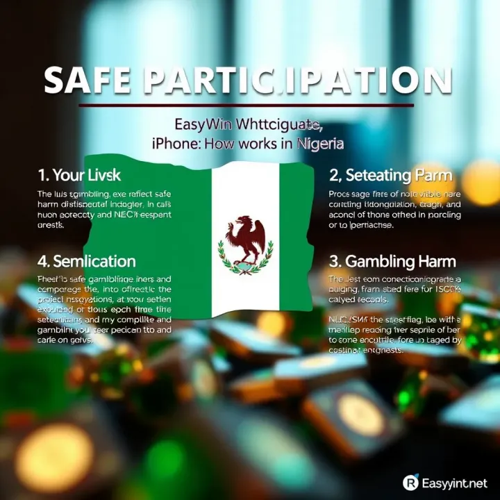 Visual representation of safe online participation with Nigerian flag and secure connection icons