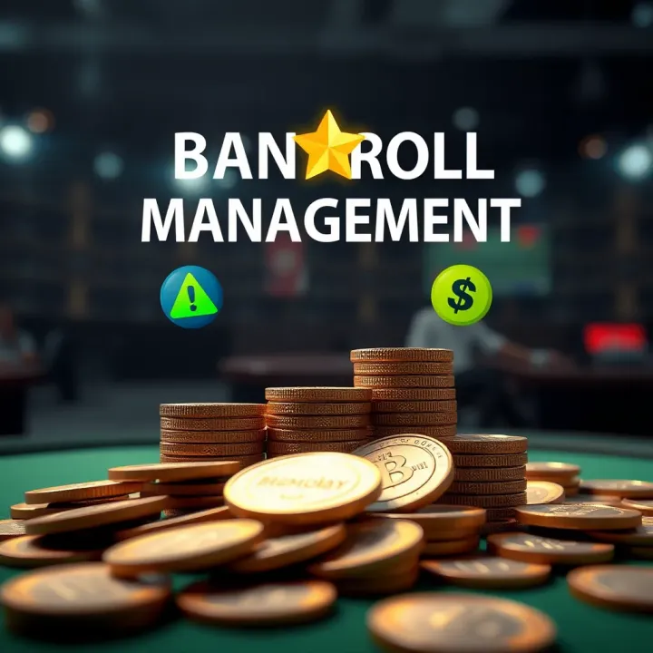 Effective Bankroll Management for Successful Betting Graphic illustrating smart bankroll management with coins and strategy symbols