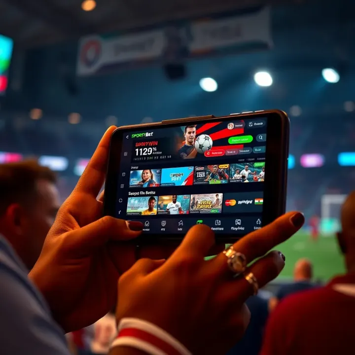 SportyBet app displaying live sports events and betting markets