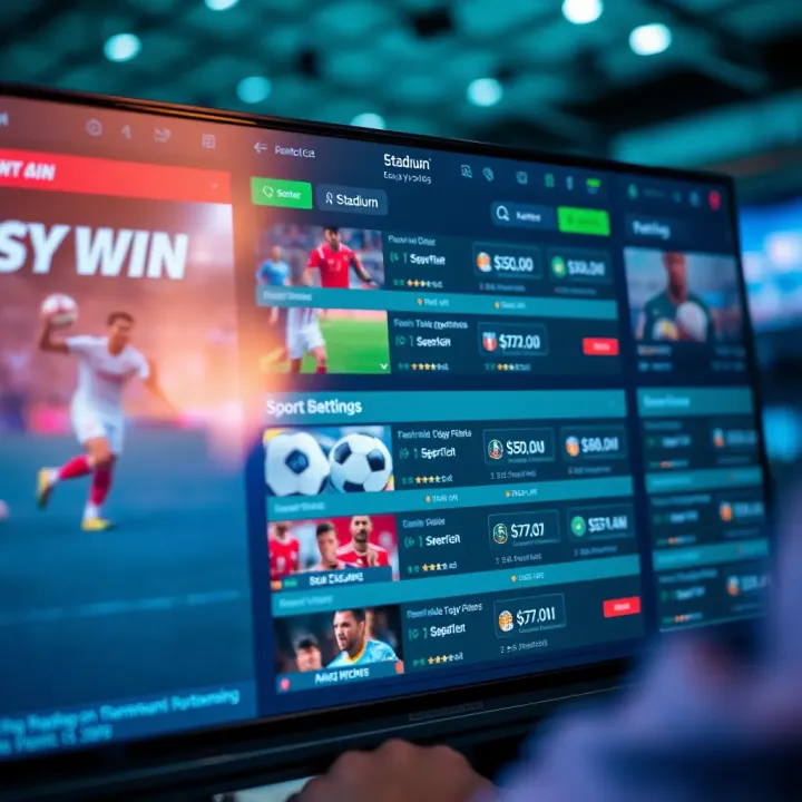 Stadium Easywin Sports Betting Interface Overview User interface showcasing multiple sports betting options on the Stadium Easywin platform