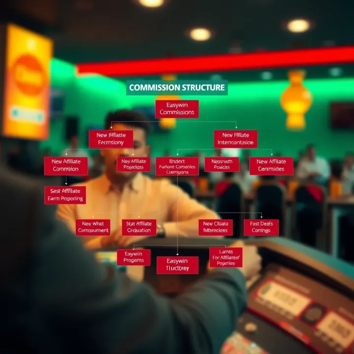 Flowchart illustrating how affiliates can earn commissions by promoting Easywin products