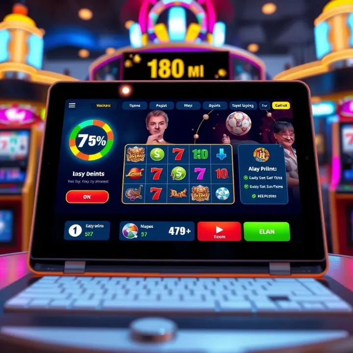 Screenshot showcasing the EasyWin Lucky Jet demo interface with interactive gameplay elements