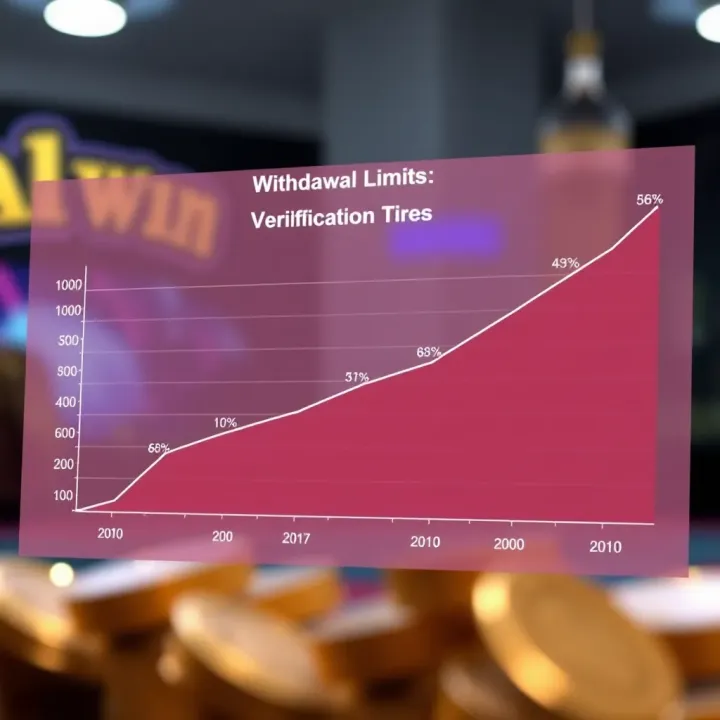 Graph illustrating withdrawal limits and verification tiers on Easywin using Paystack