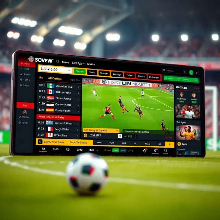 Live soccer match on Easywin platform showing real-time betting odds and options