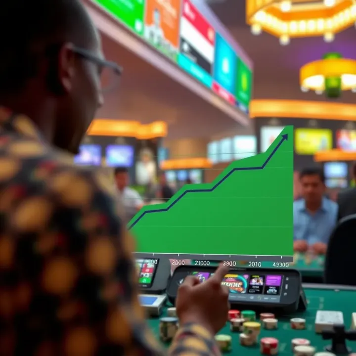 Graph illustrating the growth and impact of Easywin Tanzania in the local gaming market