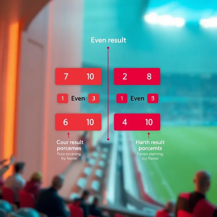 Diagram illustrating even result concept in sports betting on Easywin platform