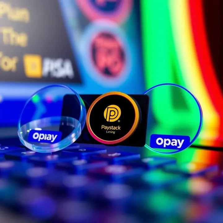 Digital wallet icons representing Nigerian payment methods like Paystack and Opay used for secure deposits and withdrawals
